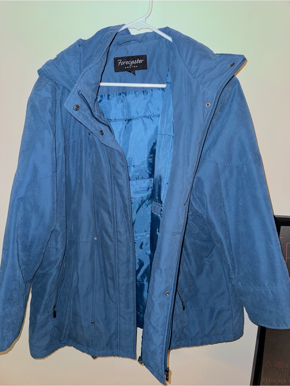 Forecaster Women’s Teal Hooded Trench Coat